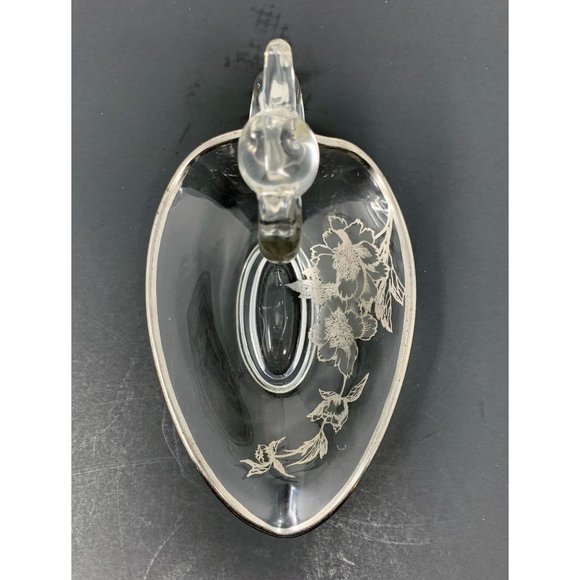 DUNCAN & MILLER #30 PALL MALL Swan Candy Dish ~ Rockwell Peony Silver Overlay - Picture 5 of 10